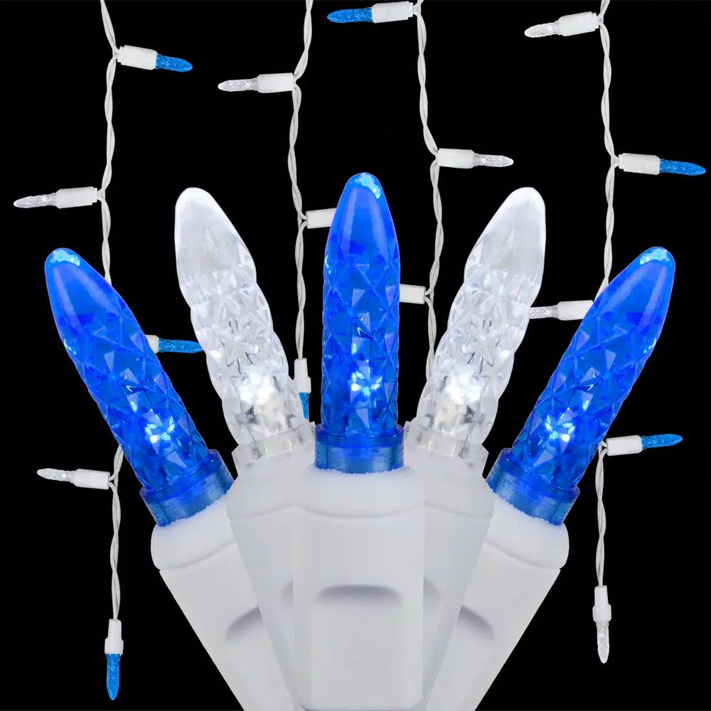 Christmas Lights Wintergreen Lighting 7 Ft. 70-Light M5 LED Blue And White Icicle Light Set 1 Christmas Lights Wintergreen Lighting 7 Ft. 70-Light M5 LED Blue And White Icicle Light Set