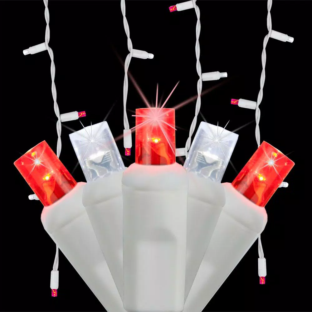 Christmas Lights Wintergreen Lighting SoftTwinkle 7 Ft. 70-Light LED Red And Cool White Icicle Light Set 1 Christmas Lights Wintergreen Lighting SoftTwinkle 7 Ft. 70-Light LED Red And Cool White Icicle Light Set
