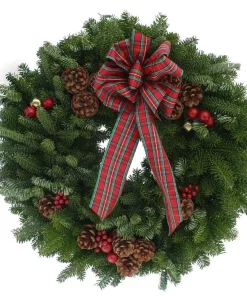 Christmas Greenery Worcester Wreath 20 In. Balsam Fir Highland Fresh Wreath : Multiple Ship Weeks Available