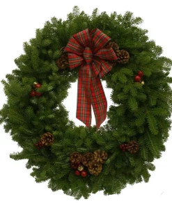 Christmas Greenery Worcester Wreath 30 In. Balsam Fir Highland Fresh Wreath : Multiple Ship Weeks Available