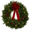 Christmas Greenery Worcester Wreath 30 In. Balsam Fir Pre-Lit Classic Fresh Wreath : Multiple Ship Weeks Available