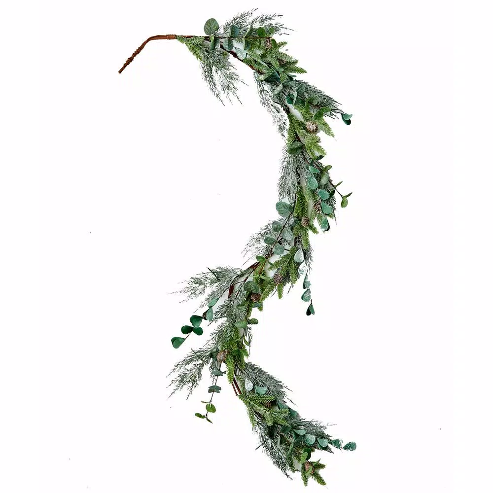 Christmas Greenery Worth Imports 5 Ft. Mixed Pine And Eucalyptus Garland 1 Christmas Greenery Worth Imports 5 Ft. Mixed Pine And Eucalyptus Garland