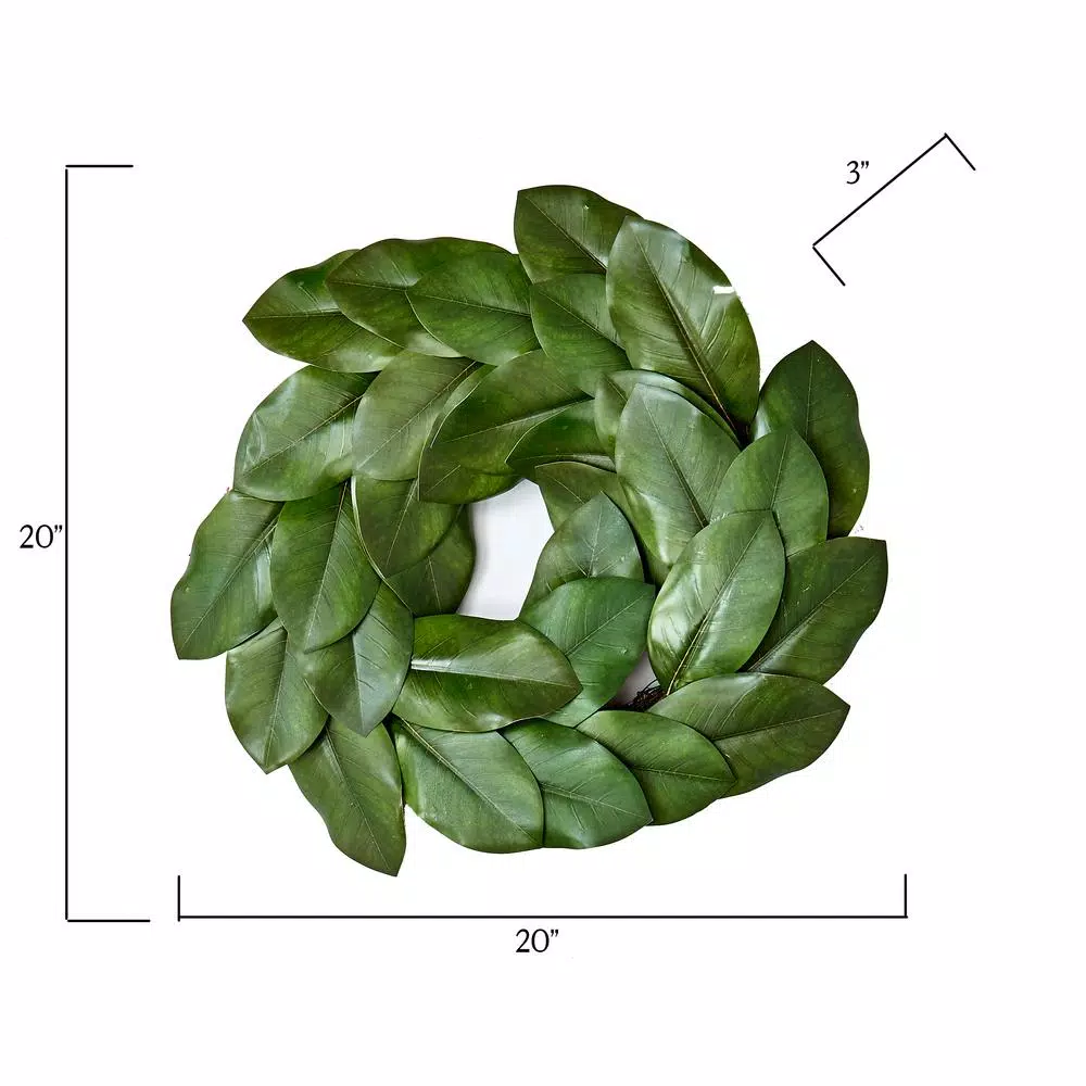 Christmas Greenery Worth Imports 20 In. Magnolia Leaf Wreath 2 Christmas Greenery Worth Imports 20 In. Magnolia Leaf Wreath - Image 2