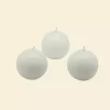 Indoor Christmas Decorations Zest Candle 2 In. White Ball Candles (Box Of 12)