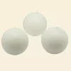 Indoor Christmas Decorations Zest Candle 3 In. White Ball Candles (6-Box)