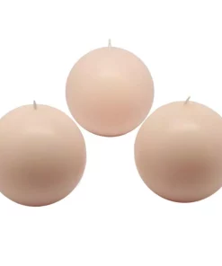 Indoor Christmas Decorations Zest Candle 3 In. Ivory Ball Candles (6-Box)