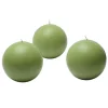 Indoor Christmas Decorations Zest Candle 3 In. Sage Green Ball Candles (6-Box)