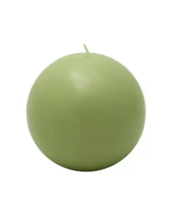 Indoor Christmas Decorations Zest Candle 4 In. Sage Green Ball Candles (2-Box)