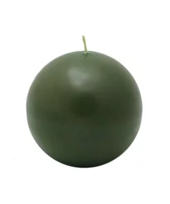 Indoor Christmas Decorations Zest Candle 4 In. Hunter Green Ball Candles (2-Box)