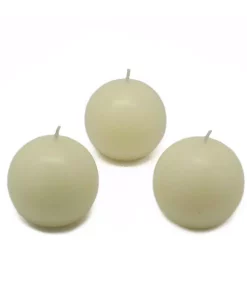 Indoor Christmas Decorations Zest Candle 2 In. Ivory Ball Candles (12-Box)