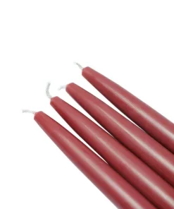 Indoor Christmas Decorations Zest Candle 6 In. Burgundy Taper Candles (Set Of 12)