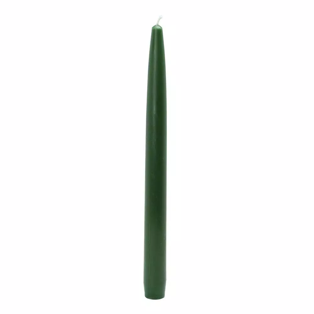 Indoor Christmas Decorations Zest Candle 10 In. Hunter Green Taper Candles (12-Set) 2 Indoor Christmas Decorations Zest Candle 10 In. Hunter Green Taper Candles (12-Set) - Image 2