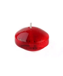 Indoor Christmas Decorations Zest Candle 1.75 In. Clear Red Gel Floating Candles (Box Of 12)