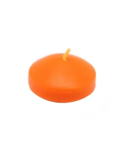 Indoor Christmas Decorations Zest Candle 1.75 In. Orange Floating Candles (Box Of 24)