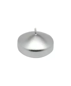 Indoor Christmas Decorations Zest Candle 1.75 In. Metallic Silver Floating Candles (Box Of 24)