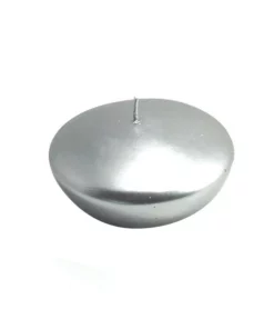 Indoor Christmas Decorations Zest Candle 3 In. Metallic Silver Floating Candles (Box Of 12)