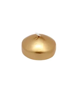 Indoor Christmas Decorations Zest Candle 1.75 In. Metallic Bronze Gold Floating Candles (24-Box)