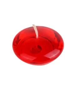 Indoor Christmas Decorations Zest Candle 3 In. Clear Red Gel Floating Candles (6-Box)