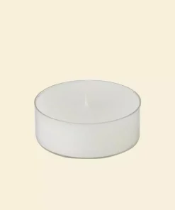 Indoor Christmas Decorations Zest Candle 2.25 In. White Mega Oversized Tealights Candles (12-Box)