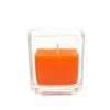 Indoor Christmas Decorations Zest Candle 2 In. Orange Square Glass Votive Candles (12-Box)